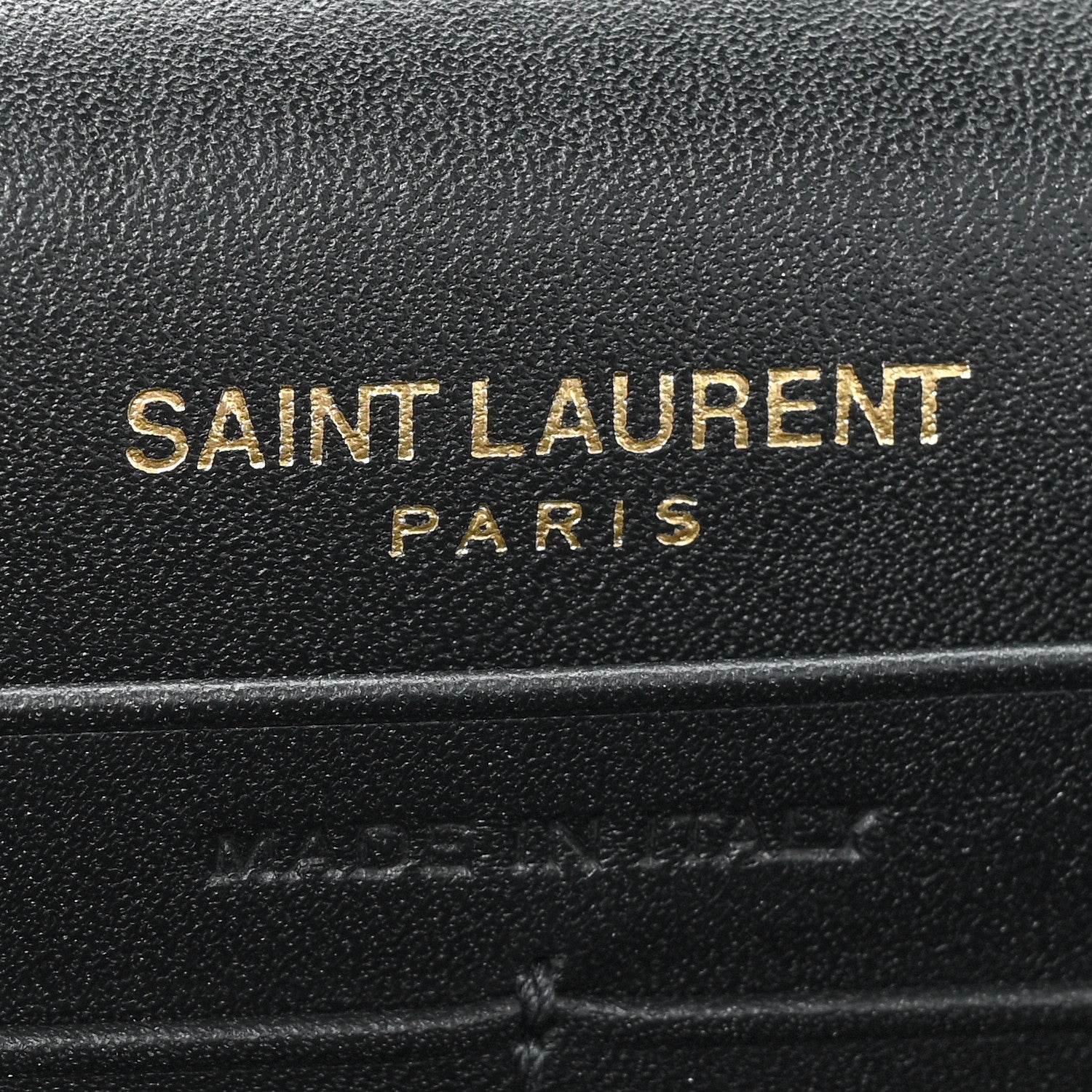 Saint Laurent Smooth Calfskin Classic Monogram Kate Tassel Chain Wallet Black 7 of 15