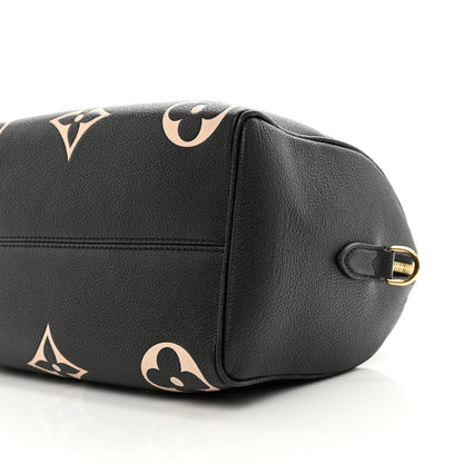 Louis Vuitton Empreinte Monogram Giant Speedy Bandouliere 25 Black Beige 9 of 9
