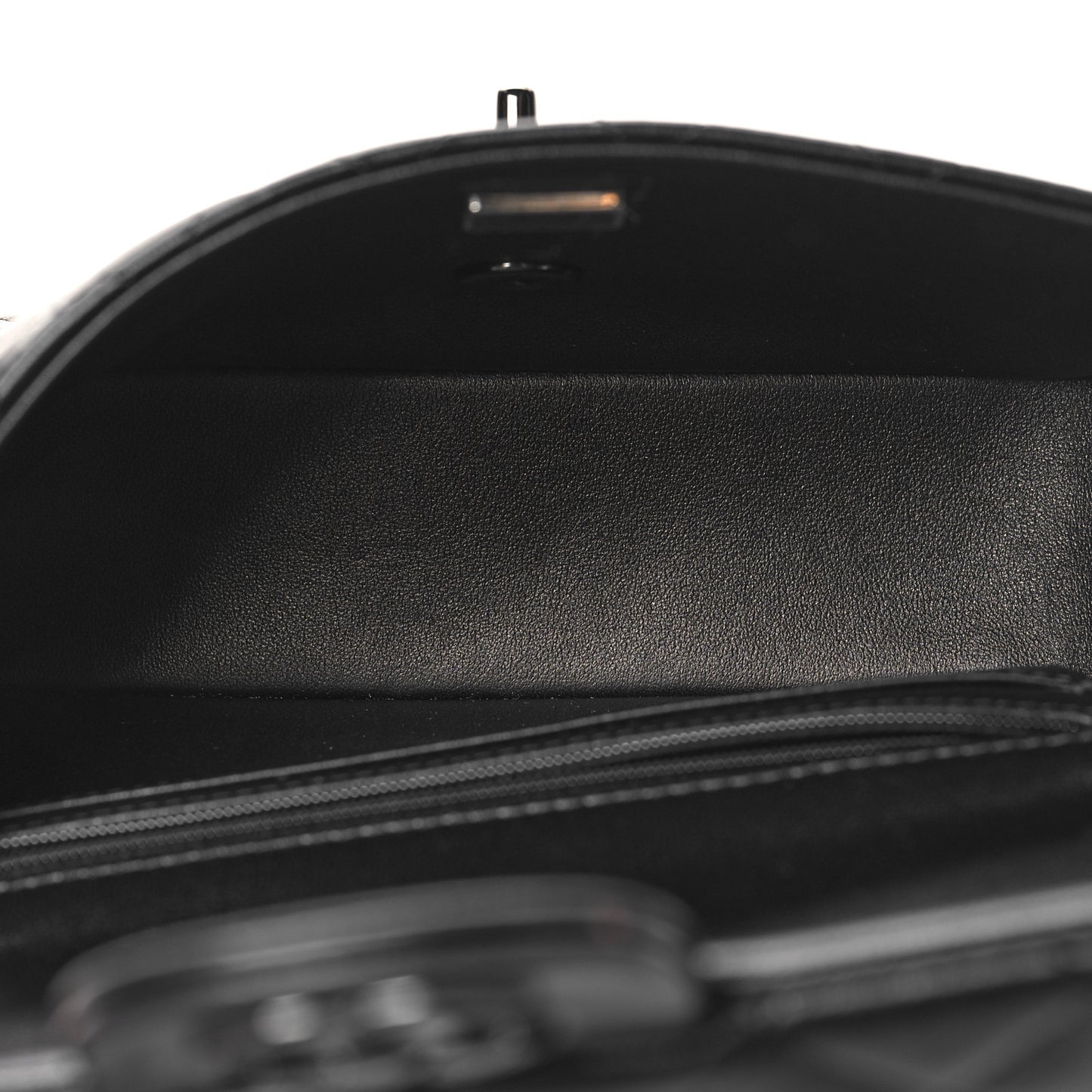 Lambskin Quilted Mini Top Handle Rectangular Flap So Black