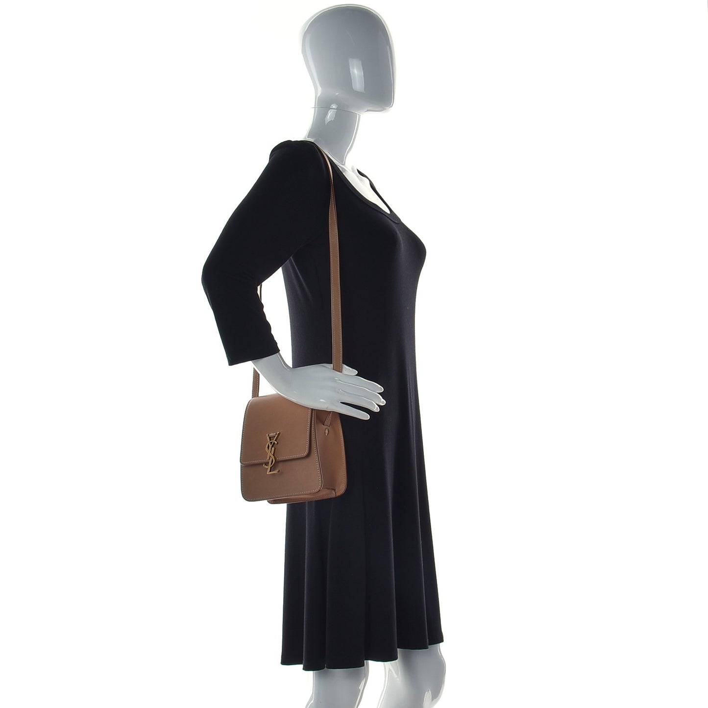 Smooth Calfskin North South Kaia Satchel Vintage Brown
