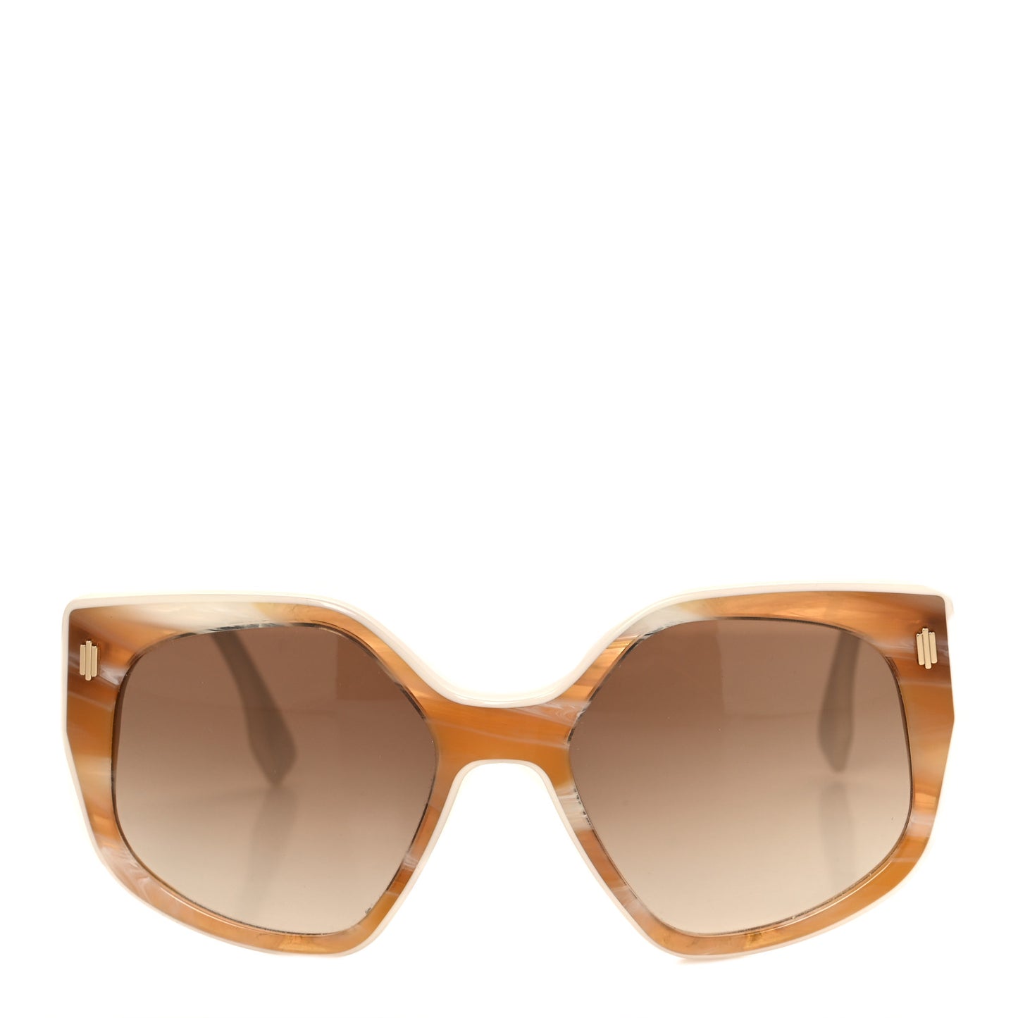 Acetate FF Fendi Butterfly Sunglasses FE40017I White