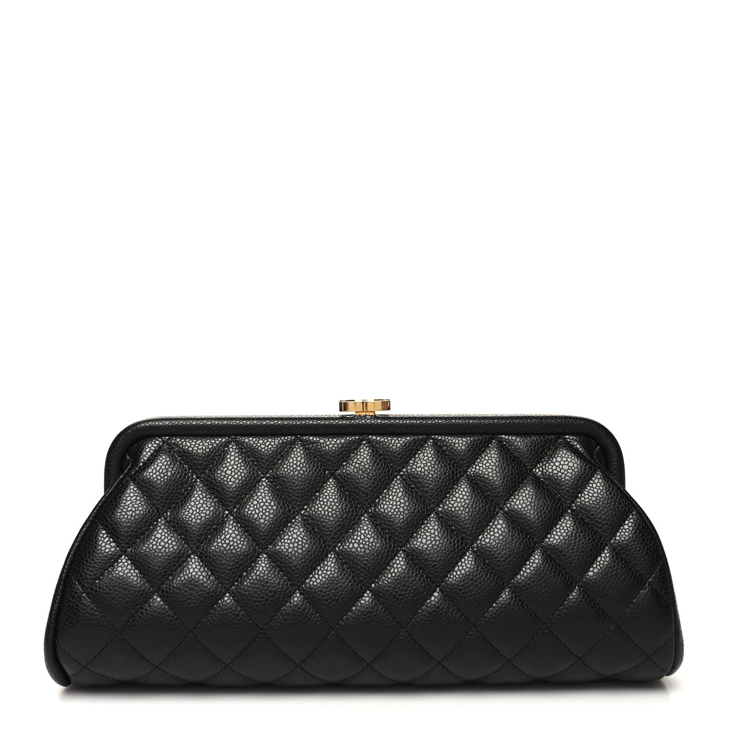 Caviar Quilted Timeless Clutch Black