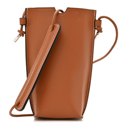Loewe Smooth Calfskin Anagram Phone Pouch Tan 1 of 11