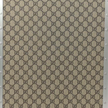 Gucci GG Supreme Monogram Aluminium Porter Medium Trolley Suitcase Beige Ebony Silver 6 of 8