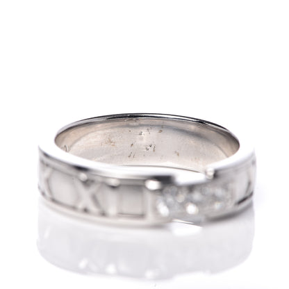 Tiffany 18K White Gold Diamond Atlas Ring 53 6.5 5 of 5