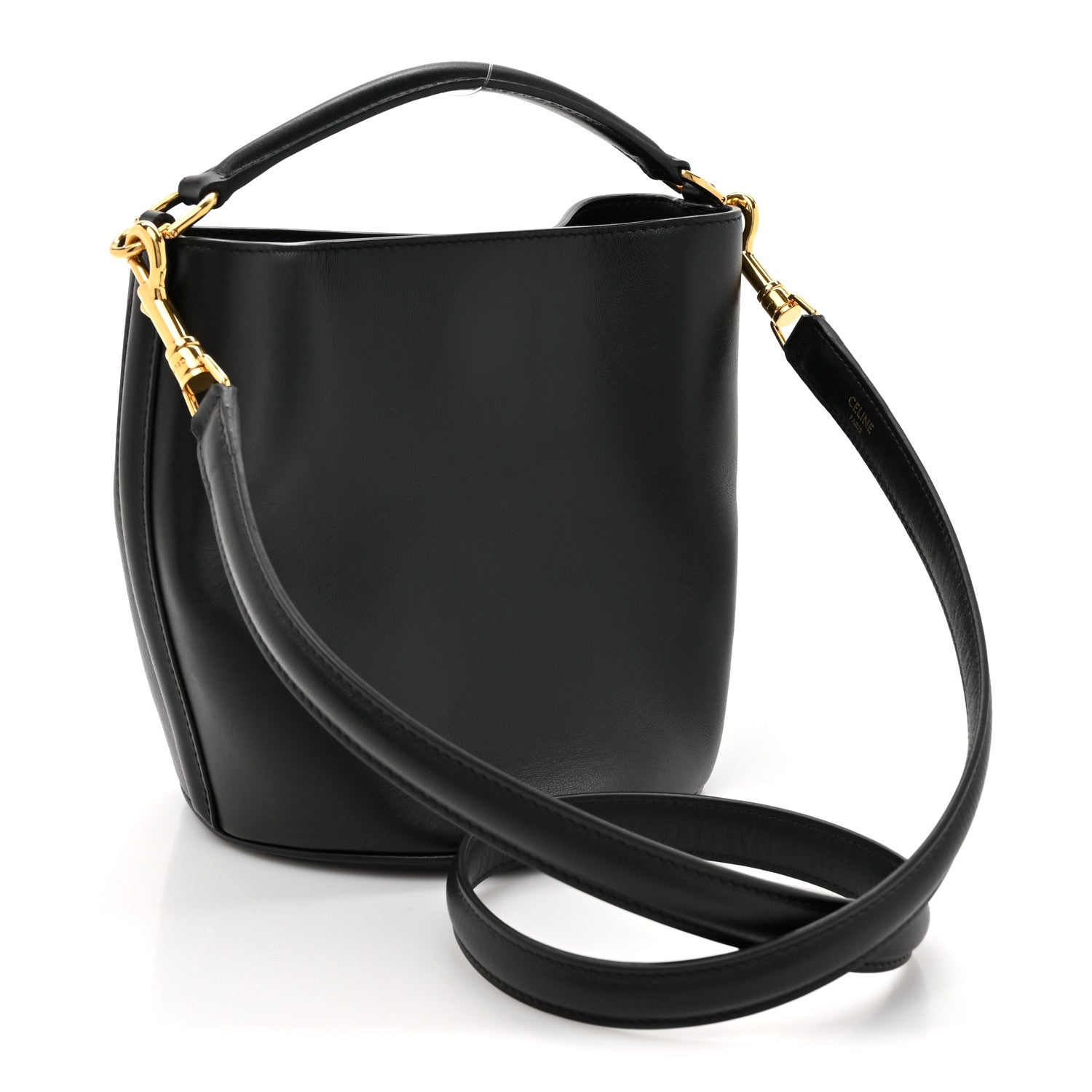 Celine Smooth Calfskin Teen Bucket 16 Black 3 of 11