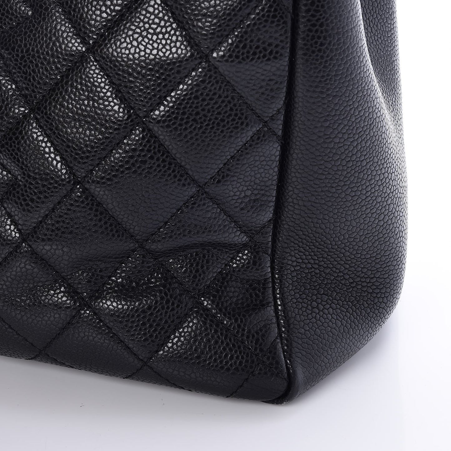 Caviar Quilted Grand Shopping Tote GST Black