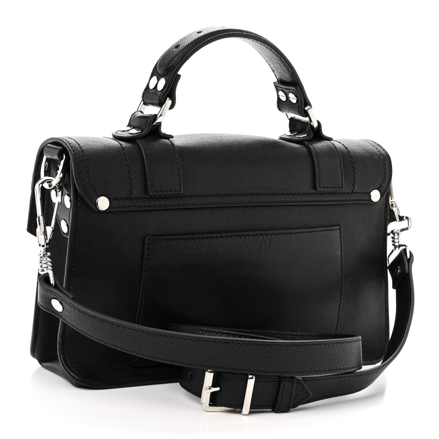 Proenza Schouler Lambskin Tiny PS1 Satchel Black 3 of 9