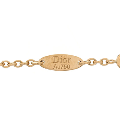 Christian Dior 18K Yellow Gold Diamond Mother of Pearl Rose Des Vents 3-Station Bracelet 4 of 6