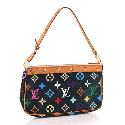 Louis Vuitton Monogram Multicolor Pochette Accessories Black 3 of 11