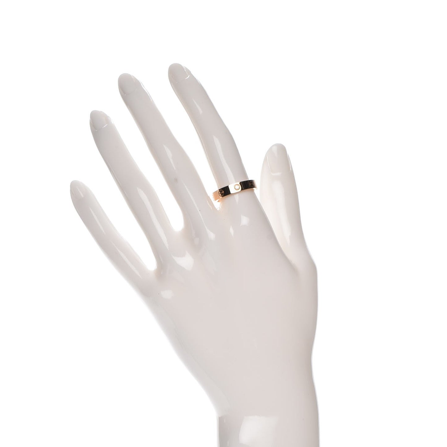 18K Pink Gold Diamond 4mm LOVE Ring 54 7