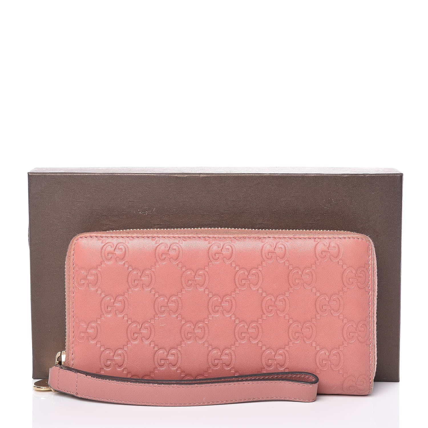 Gucci Guccissima Zip Around Heart Wallet Soft Pink 10 of 10