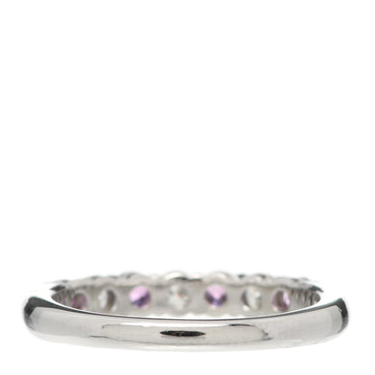 Tiffany Platinum Diamond Pink Sapphire 3mm Embrace Half Circle Ring 51 5.75 3 of 6