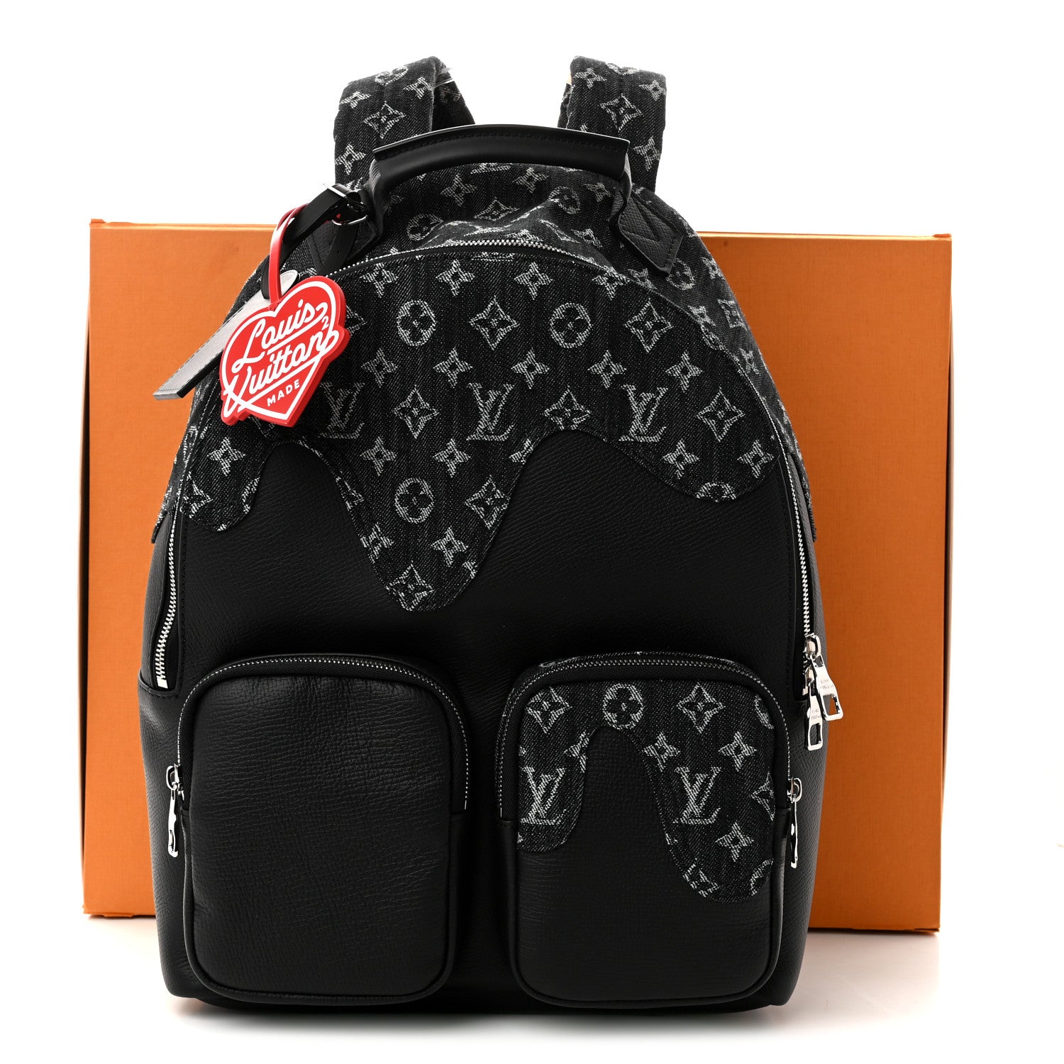 LOUIS VUITTON Backpack Multipocket Black Calf