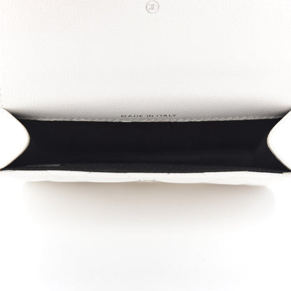 Chanel Caviar Quilted My Everything Belt Flap Card Holder White 5 of 12