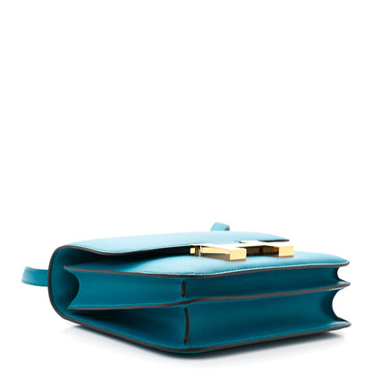 Hermes Tadelakt Constance 18 Bleu Izmir 4 of 11