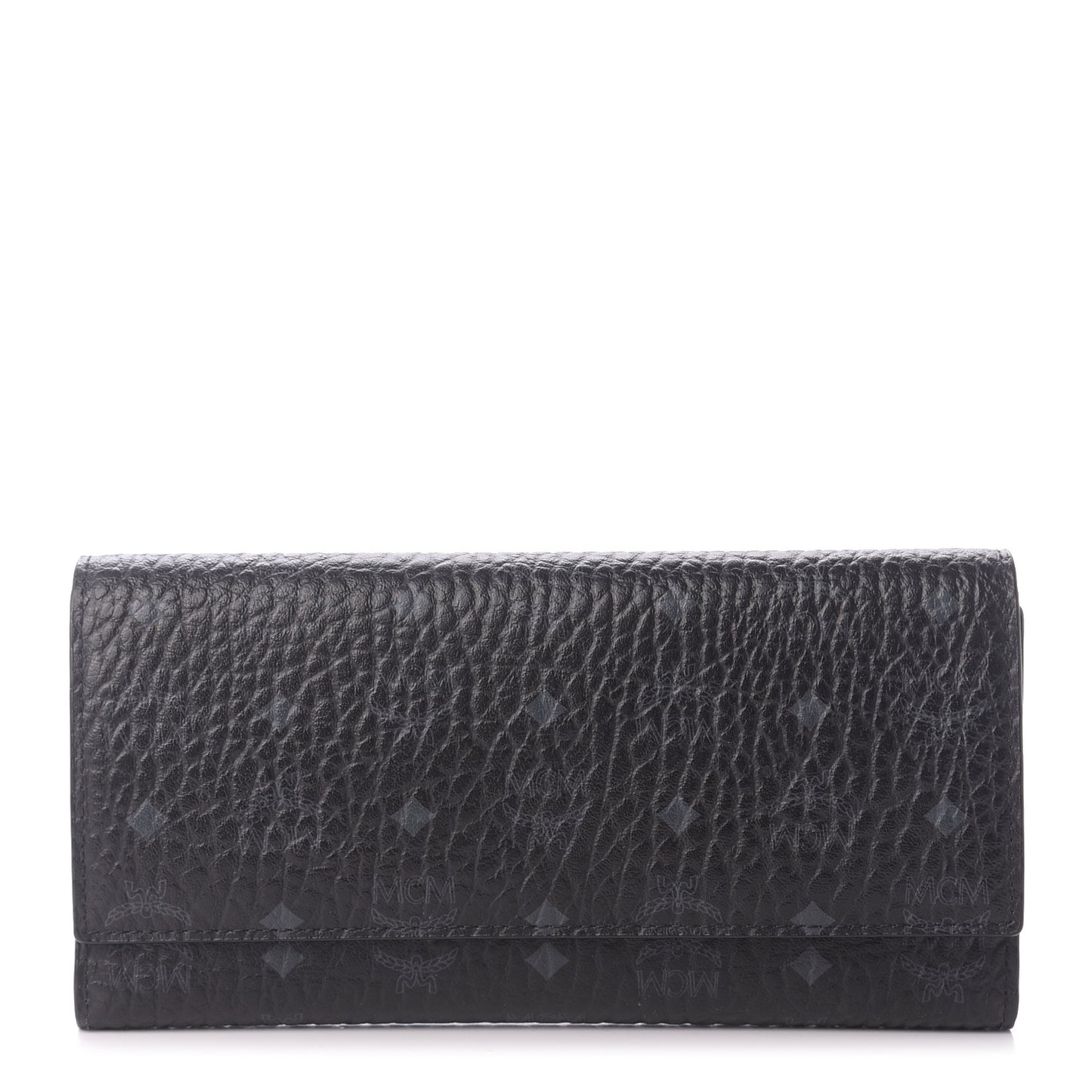 Visetos Large Tri-Fold Flap Wallet Black