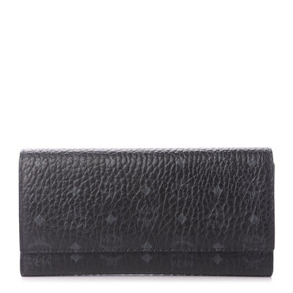 MCM Visetos Large Tri-Fold Flap Wallet Black 1 of 8