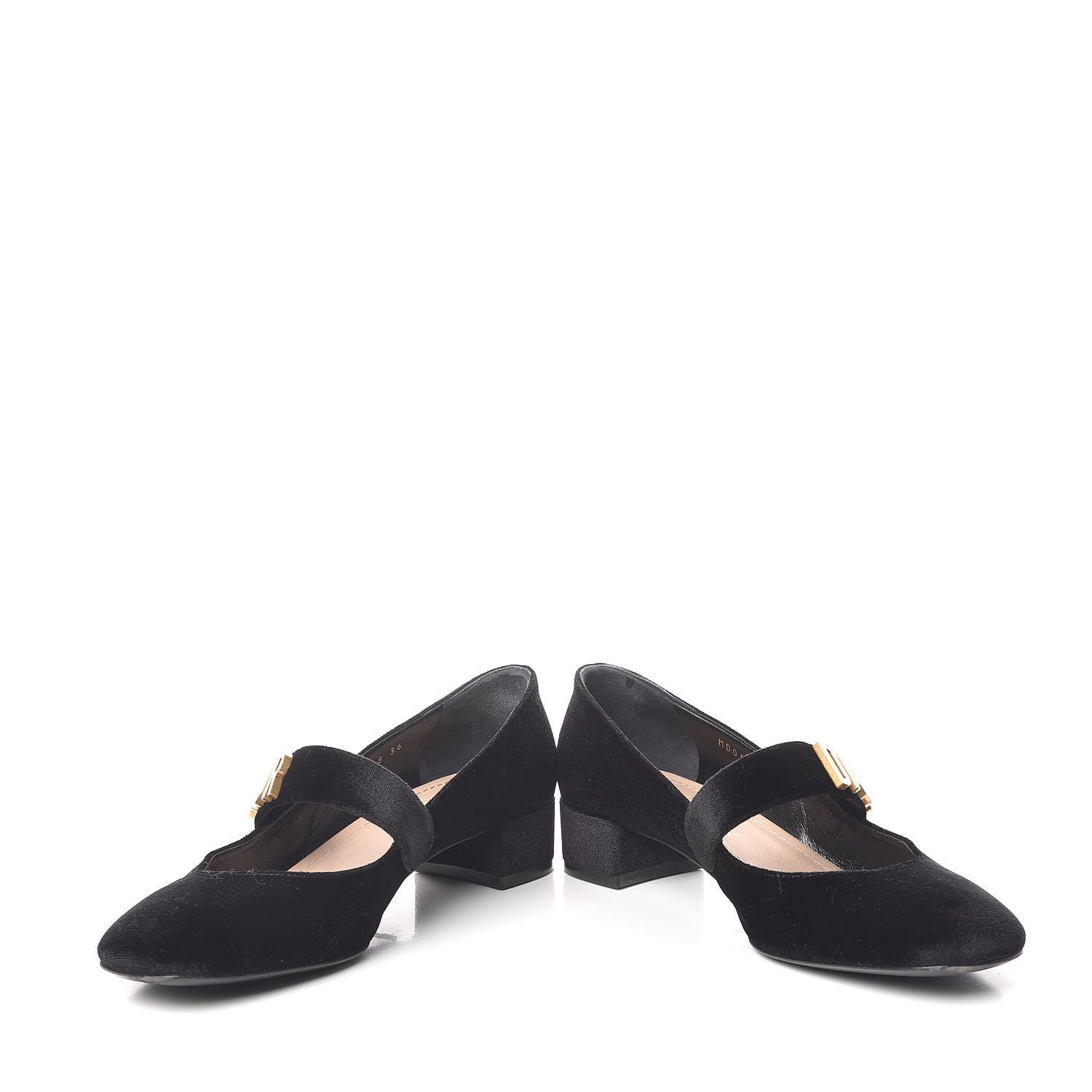 Christian Dior Velvet Baby-D Ballet Pumps 36 Black 6 of 12