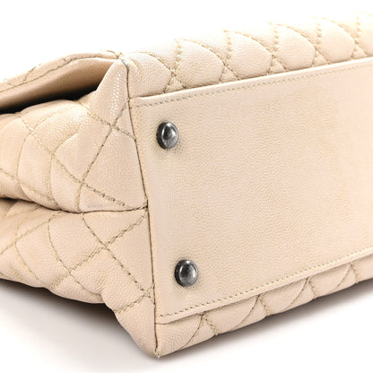 Chanel Caviar Quilted Small Coco Handle Flap Light Beige 9 of 10
