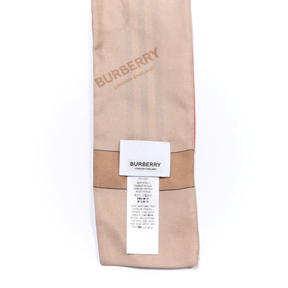 Burberry Silk Icon Stripe Skinny Scarf Archive Beige 3 of 3