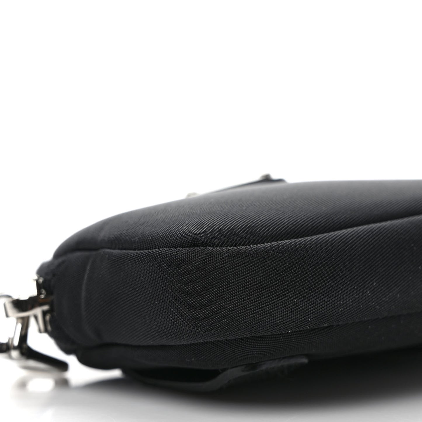 Saffiano Belt With Nylon Pouch Black