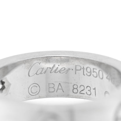 Cartier Platinum Diamond 5.5mm LOVE Ring 48 4.5 4 of 4