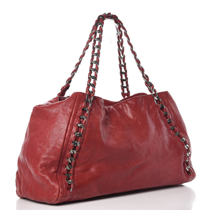 Chanel Calfskin Large East West Modern Chain Tote Red 3 of 15