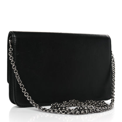 Christian Dior Smooth Lambskin Tribale Chain Wallet Black 3 of 9