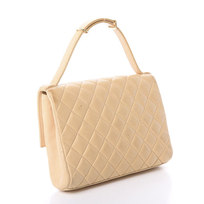 Chanel Lambskin Quilted Small Single Flap Beige Clair 3 of 9