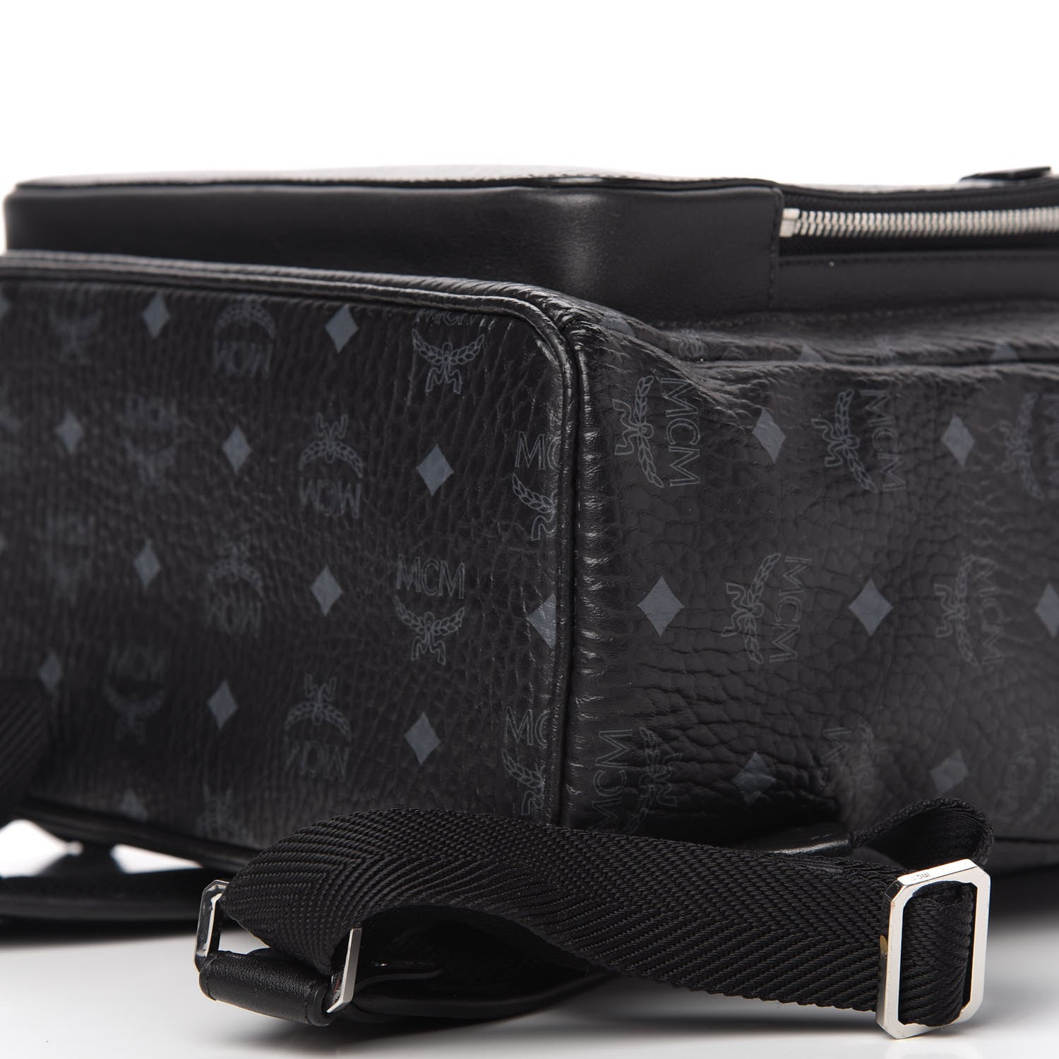 MCM Visetos Medium Stark Backpack Black 7 of 9