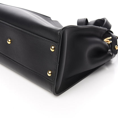 Fendi Vitello Seta Shiny Nappa Medium Peekaboo Iconic Satchel Black 9 of 11