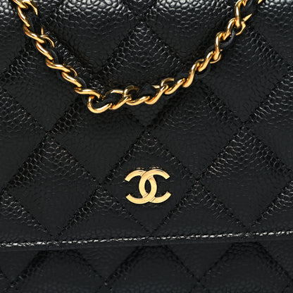 Chanel Caviar Quilted Wallet on Chain WOC Black 9 of 12
