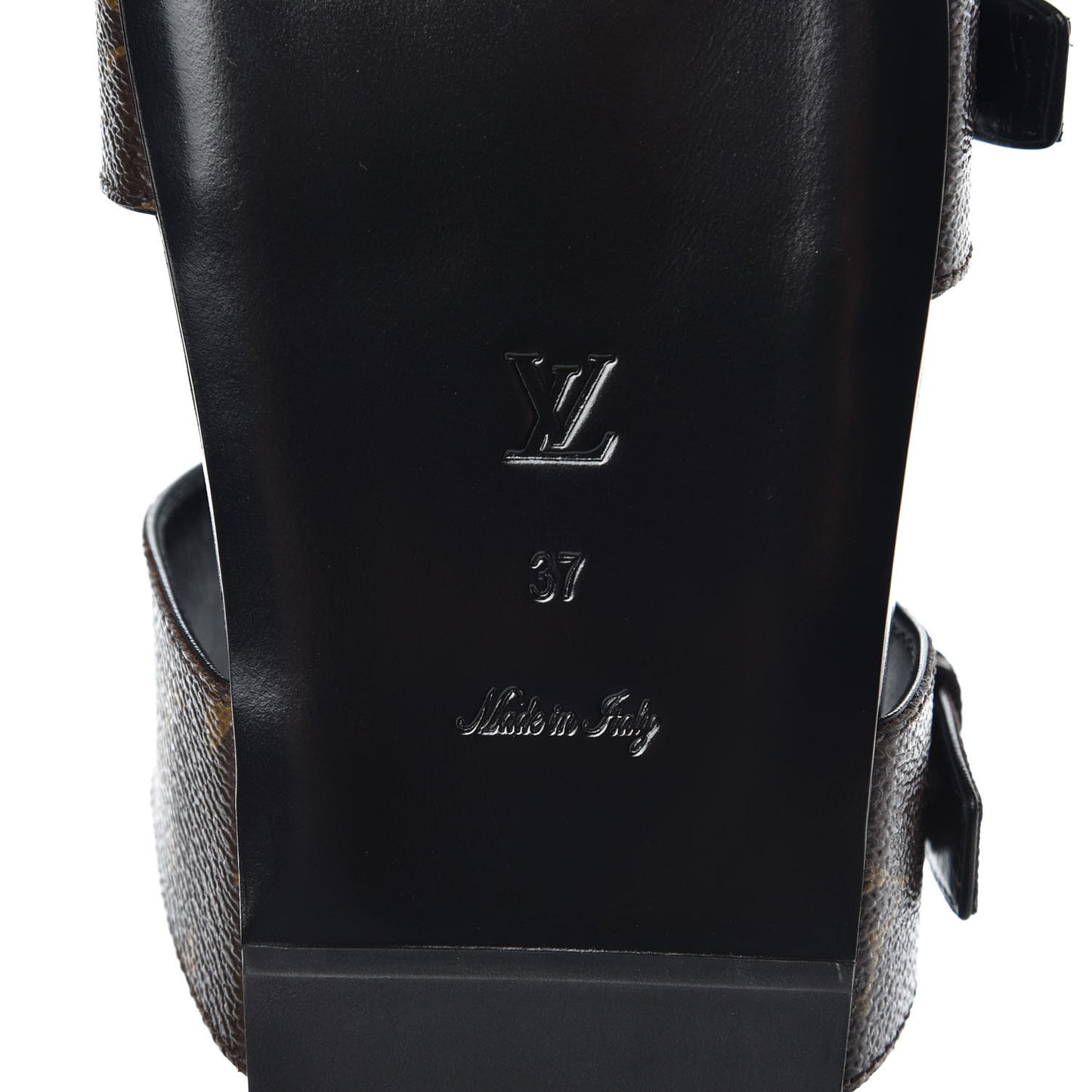 Monogram Bom Dia Mule Sandals 37 Black