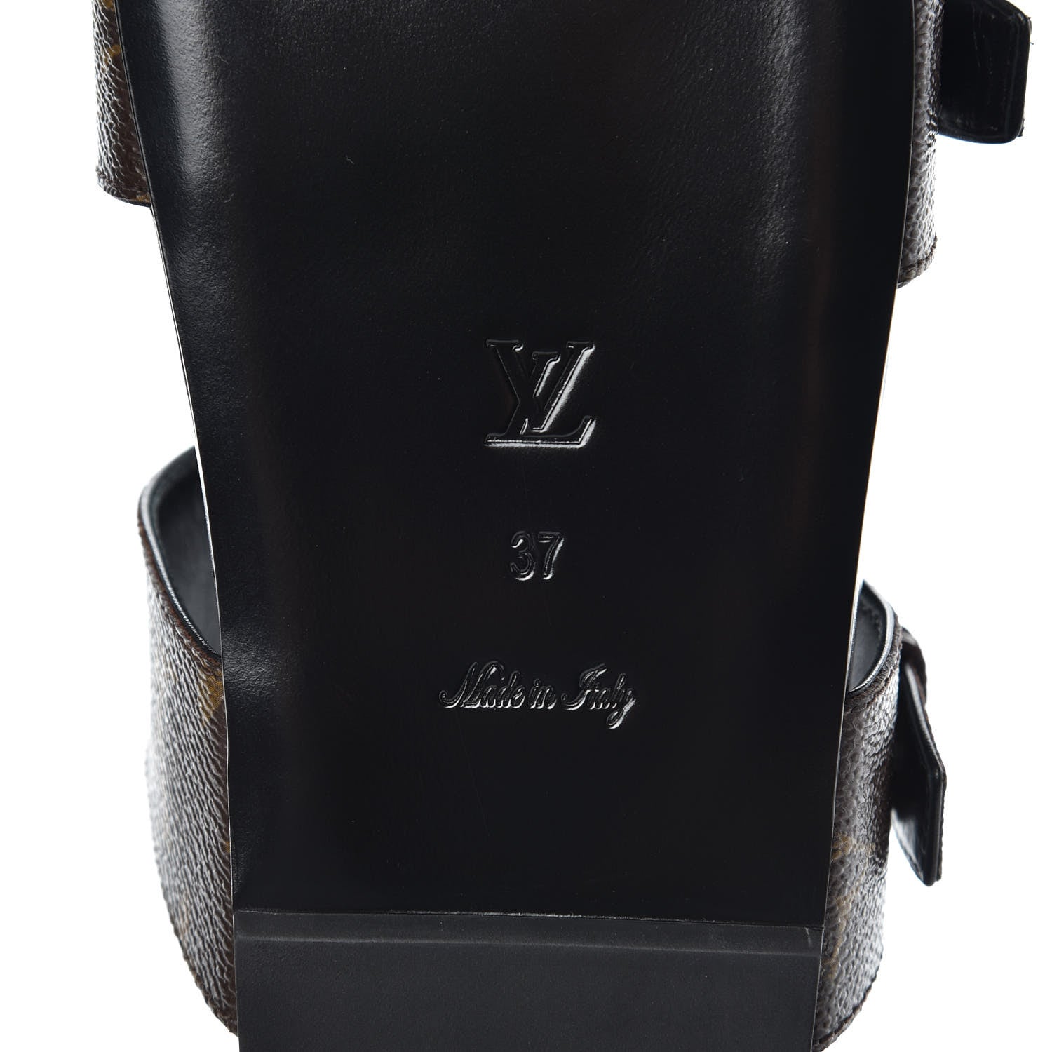 Louis Vuitton Monogram Bom Dia Mule Sandals 37 Black 6 of 10
