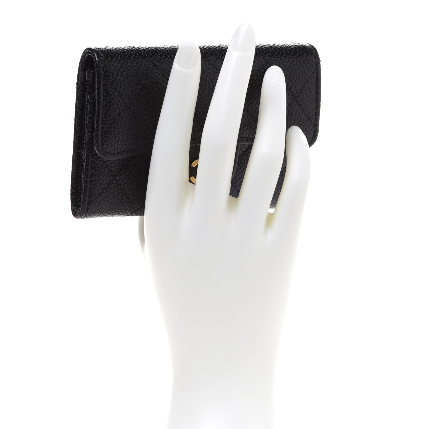 Chanel Caviar Quilted Flap Card Holder Black 2 of 9