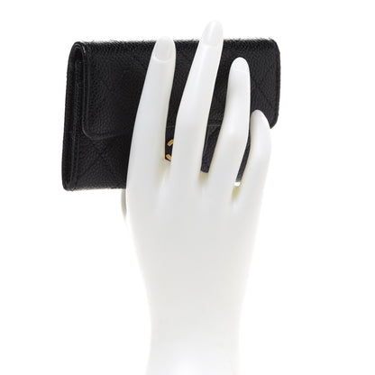 Chanel Caviar Quilted Flap Card Holder Black 2 of 9
