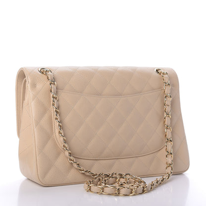 Chanel Caviar Quilted Jumbo Double Flap Beige Clair 3 of 9