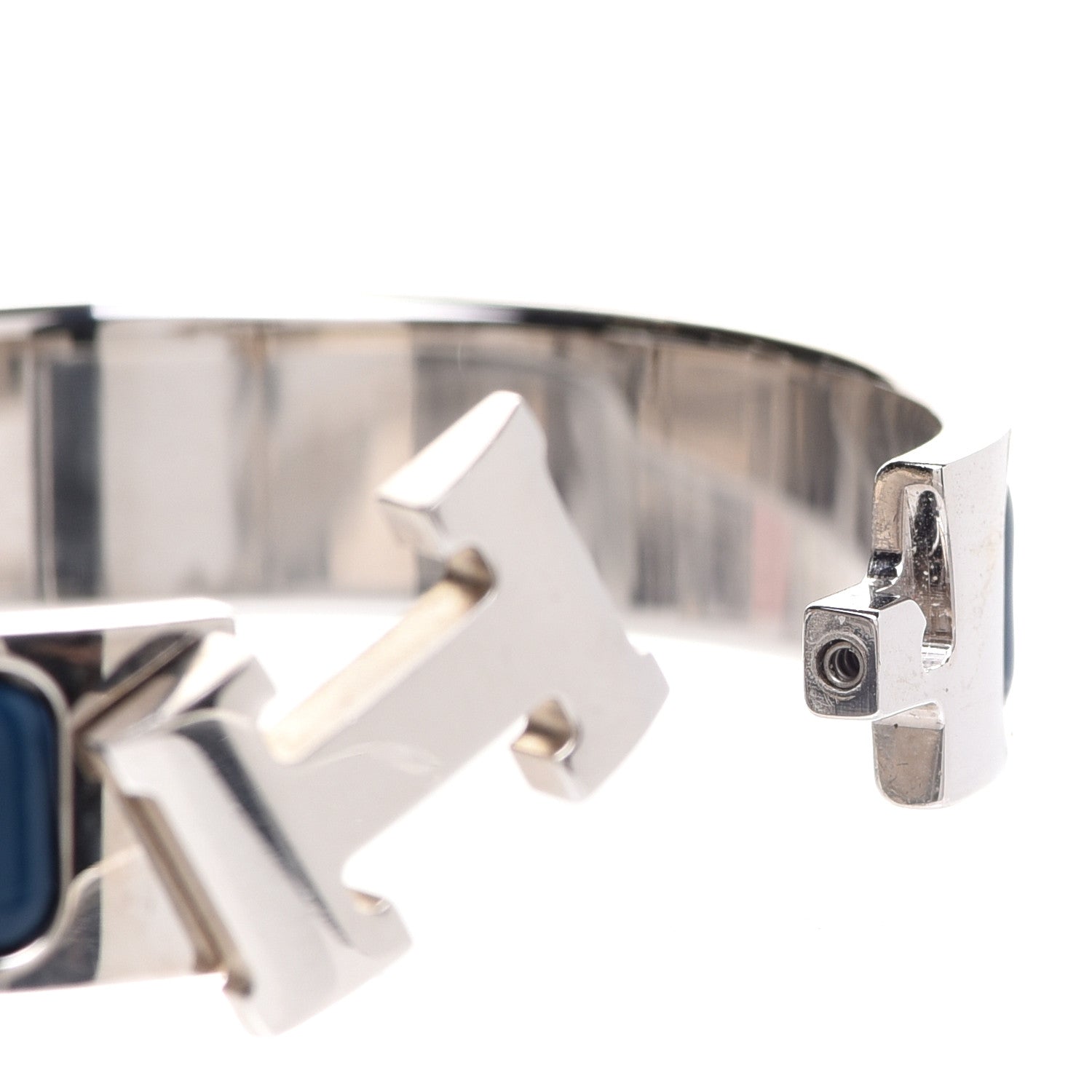 Hermes Narrow Enamel Clic Clac H Bracelet PM Bleu De Genes 5 of 6