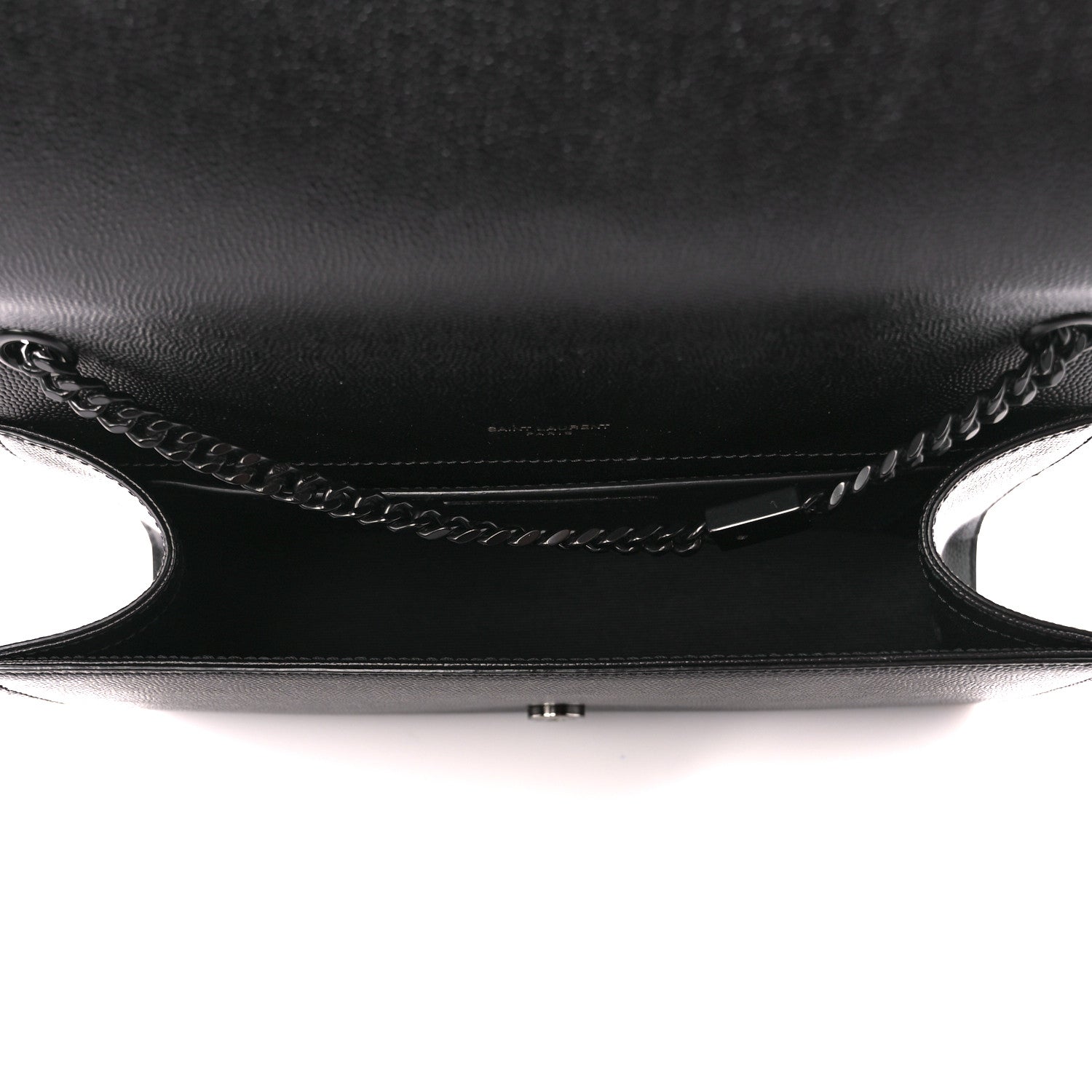 Saint Laurent Grain De Poudre Medium Classic Monogram Monochrome Kate Satchel Black 5 of 12
