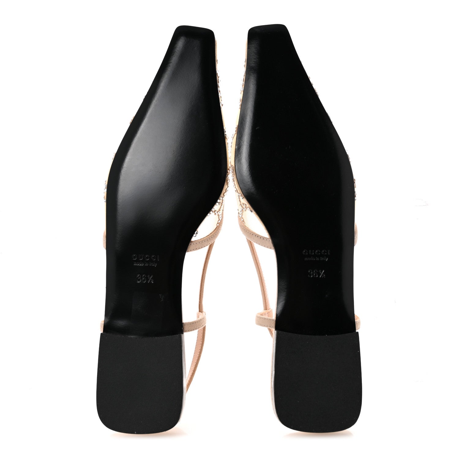 Gucci Suede Mesh Crystal GG Monogram Slingback Ballet Flats 36.5 Light Powder Skin Rose 37 Light Powder Skin Rose 36.5 Light Powder Skin Rose 6 of 9