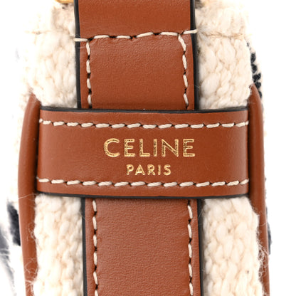 Celine Textile Medium Ava Shoulder Bag White Black 6 of 11