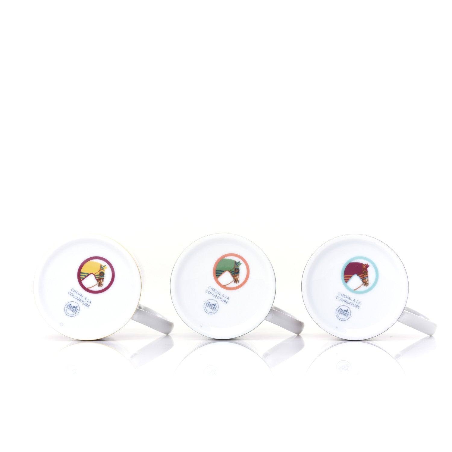 Hermes Porcelain Cheval A La Couverture Mug Set of 3 6 of 14