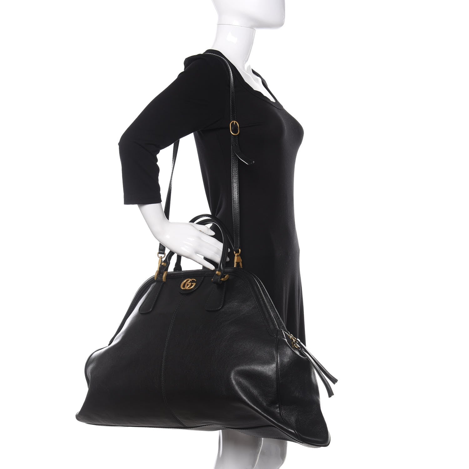 Gucci Calfskin XL Re(Belle) Top Handle Bag Black 2 of 11