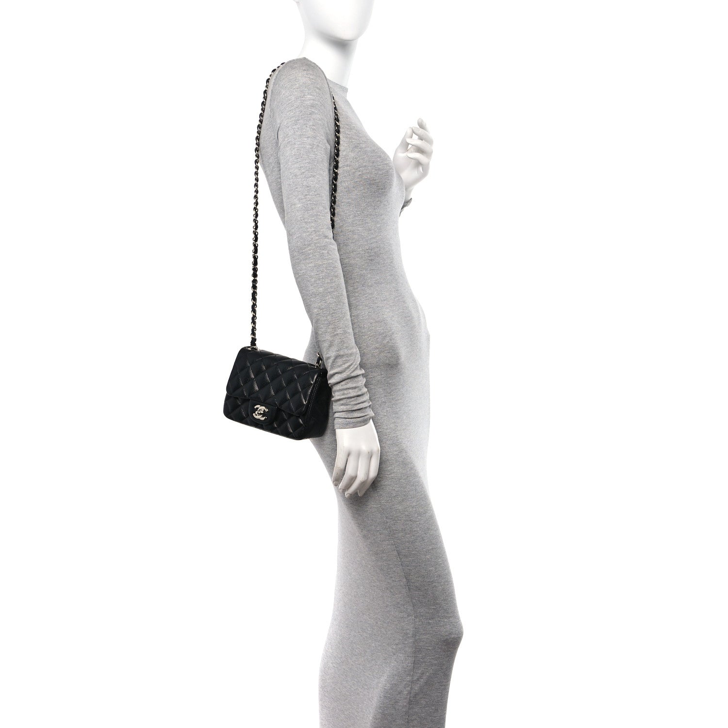 Chanel Caviar Quilted Mini Square Flap Black 2 of 12