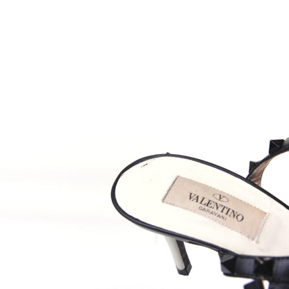 Valentino Garavani Nappa Rockstud Ankle Strap 65mm Pumps 38 Light Ivory Black 11 of 12