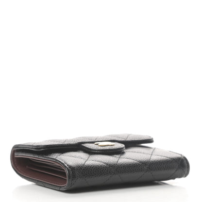 Chanel Caviar Quilted Compact Flap Wallet Black 4 of 9