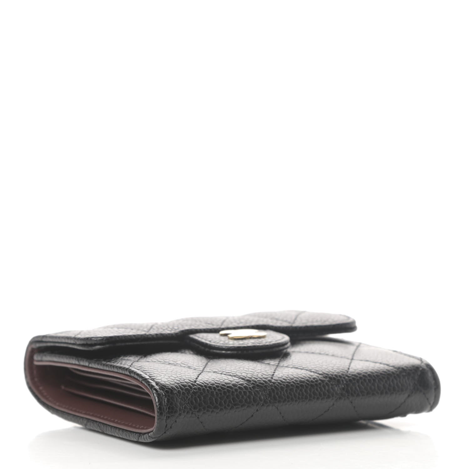 Chanel Caviar Quilted Compact Flap Wallet Black 4 of 9