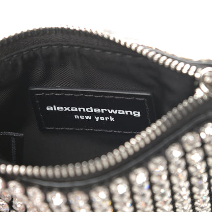 Alexander Wang Mesh Crystal Rhinestone Nano Heiress Shoulder Bag Black Silver 6 of 11