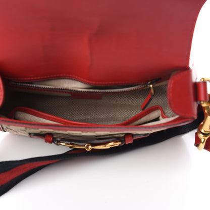 Gucci Monogram Ruinart Calfskin Medium Lady Web Shoulder Bag Beige Ebony Hibiscus Red 5 of 10